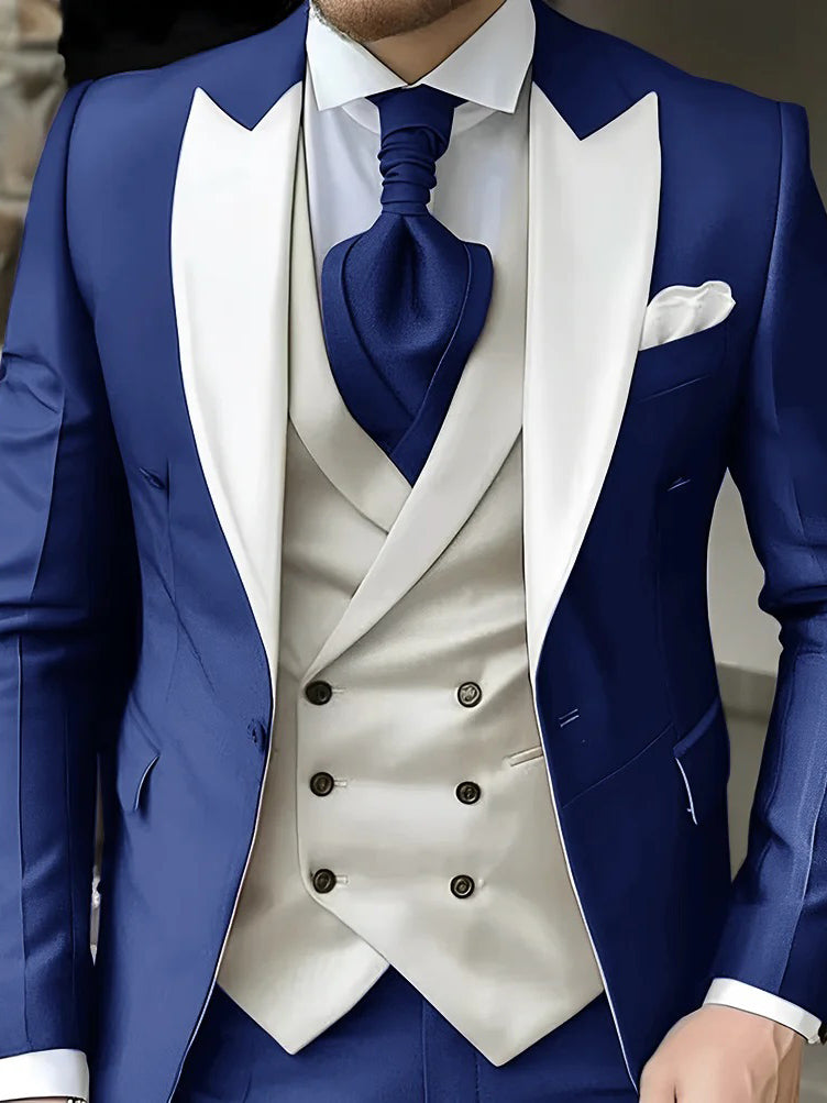 Paisley Blazer - Floral Tuxedo - Wedding Jacket - Royal Blue main image 0