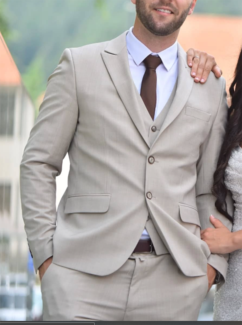 gray wedding suit