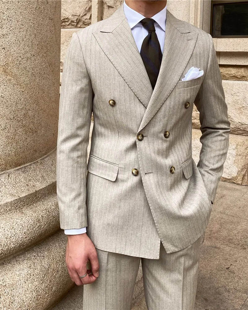 Handsome Double Breasted Business Prom Suits For Men main image 1