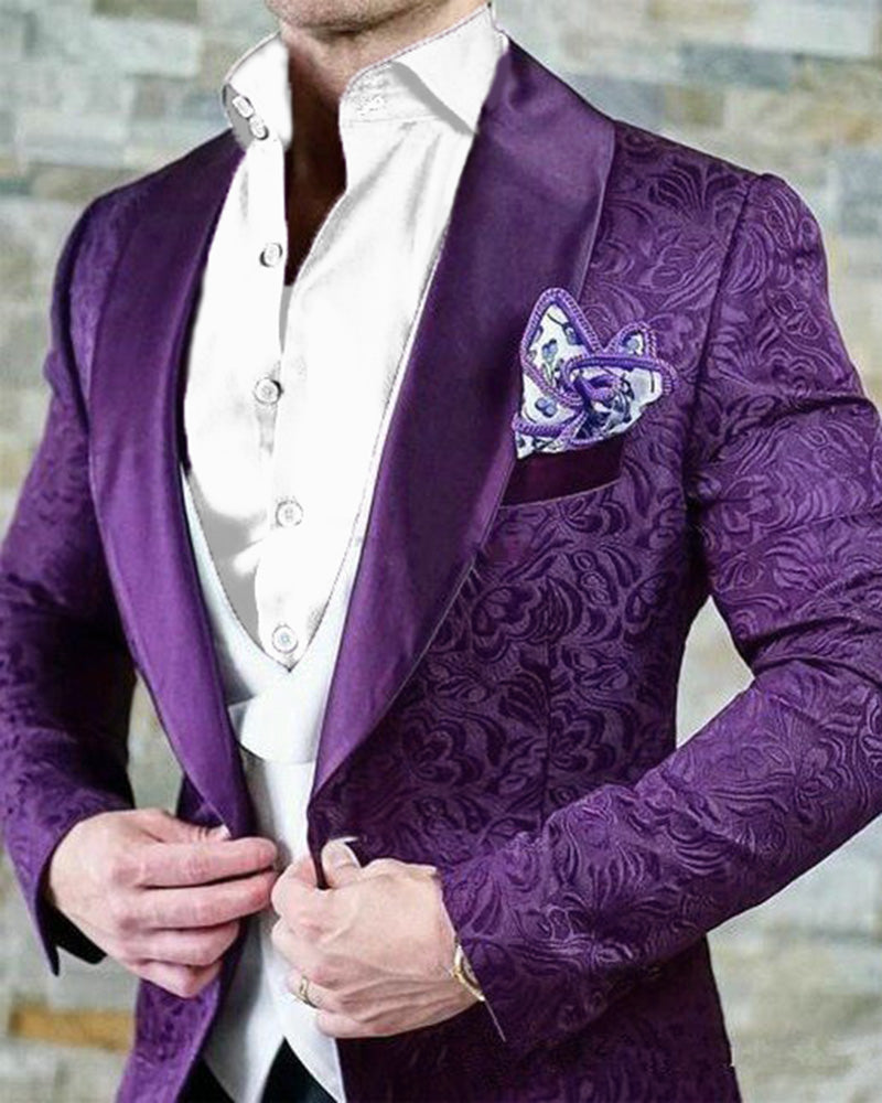 Purple paisley formal pants