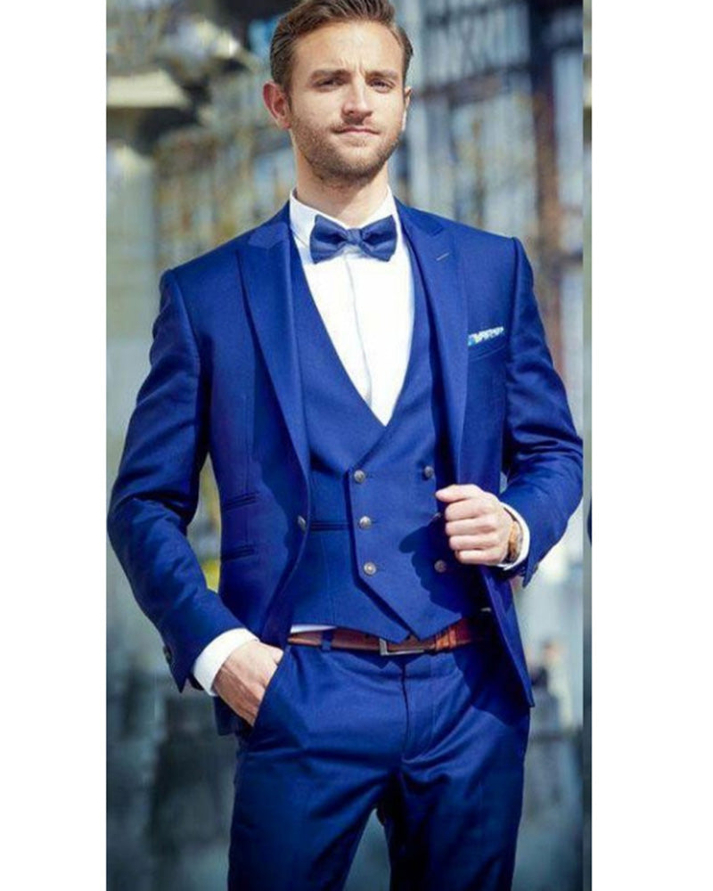 Bright blue tux best sale