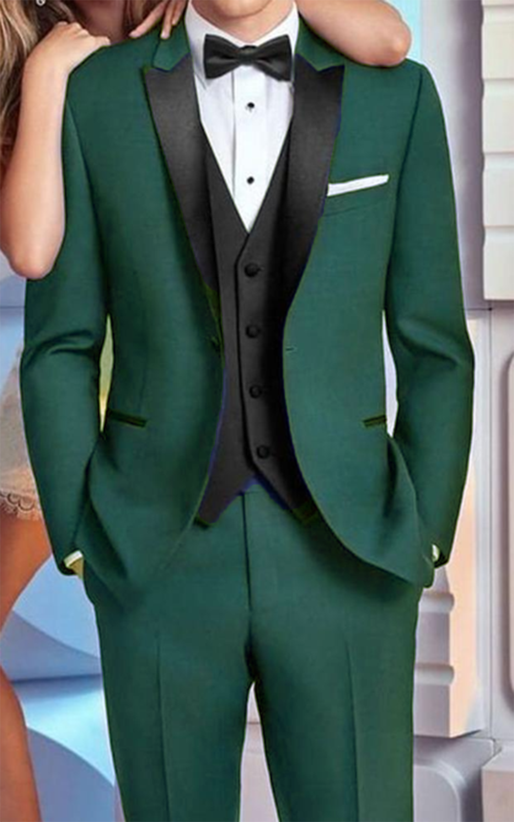 Three Pieces Dark Green Wedding Tuxedo for Men CB3729 classbydress