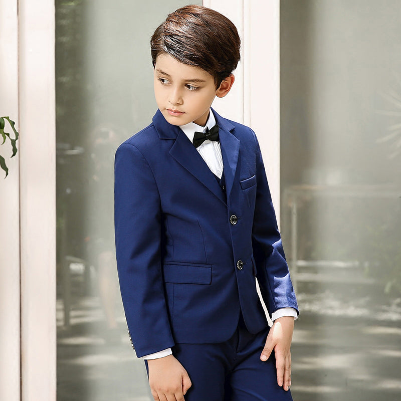 Blue/Black Boys suits for weddings Kids /Little Groom Suit 3 Pieces(Ja ...