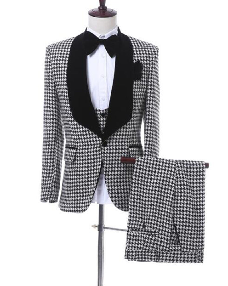 Houndstooth on sale tuxedo jacket