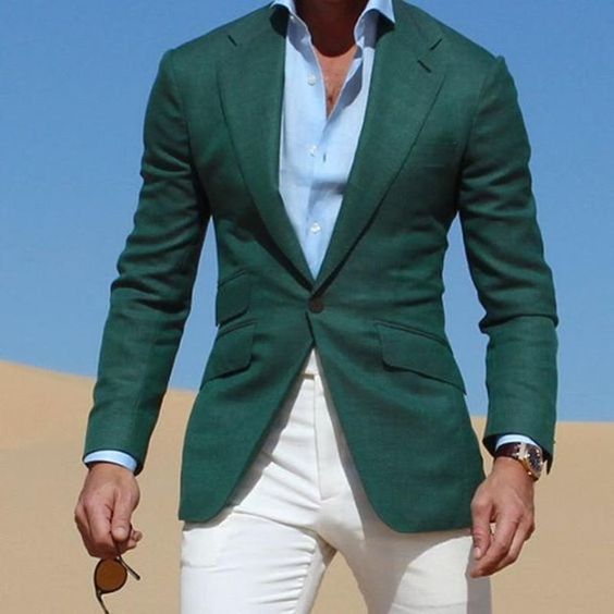 Men's Green Trouser Forest Green Pants for Groomsmen-wedding