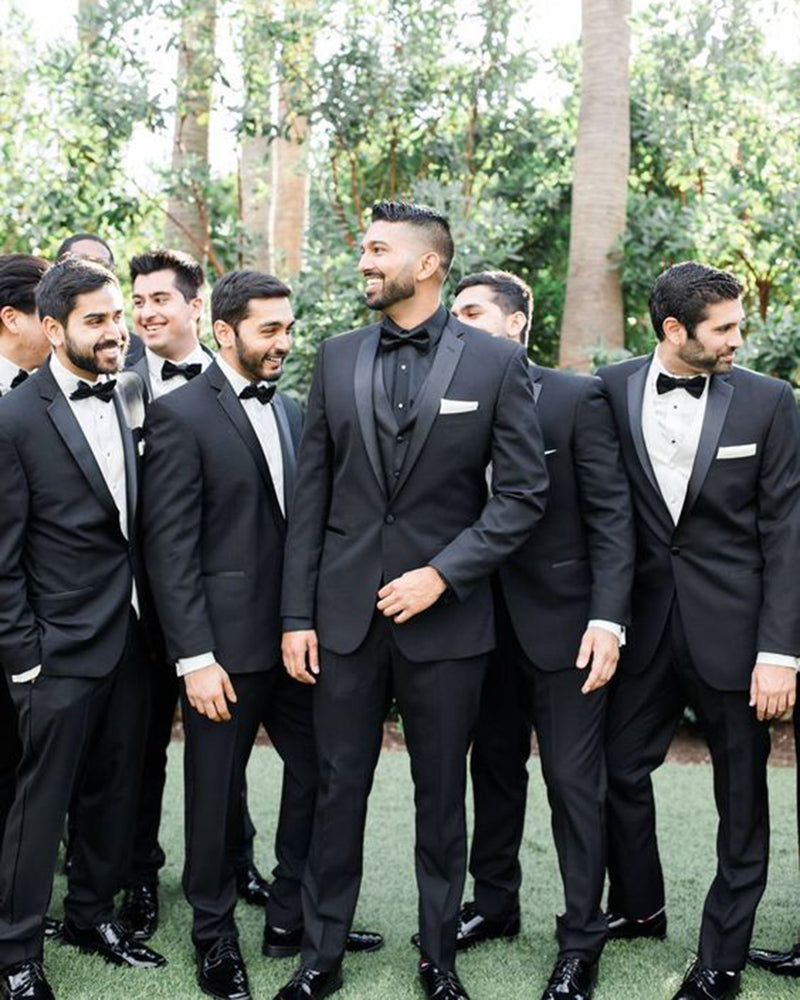 Custom Slim Fit Black And Gold Two Button All Black Tuxedo Suit With Shawl  Lapel For Prom, Wedding, And Formal Events Includes Jacket, Pants, Tie From  Dressvip, $75.04 | DHgate.Com