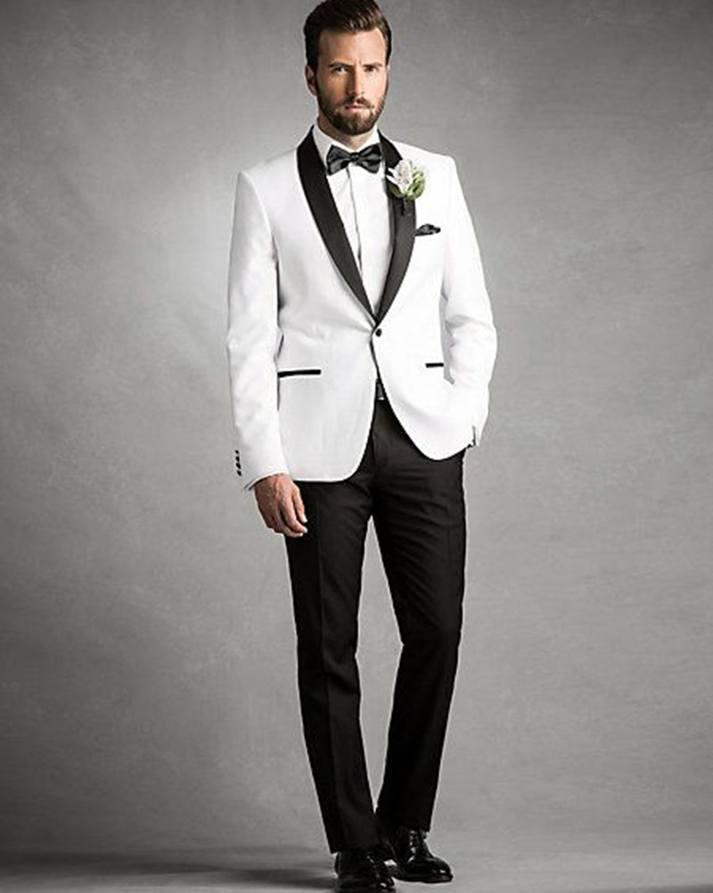 Black and white groom cheap tuxedo