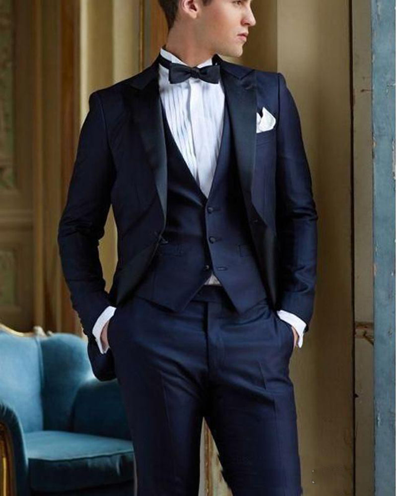 Tzarelli 3-Piece Italian Designer Suits for Men, Indigo – New York Man Suits