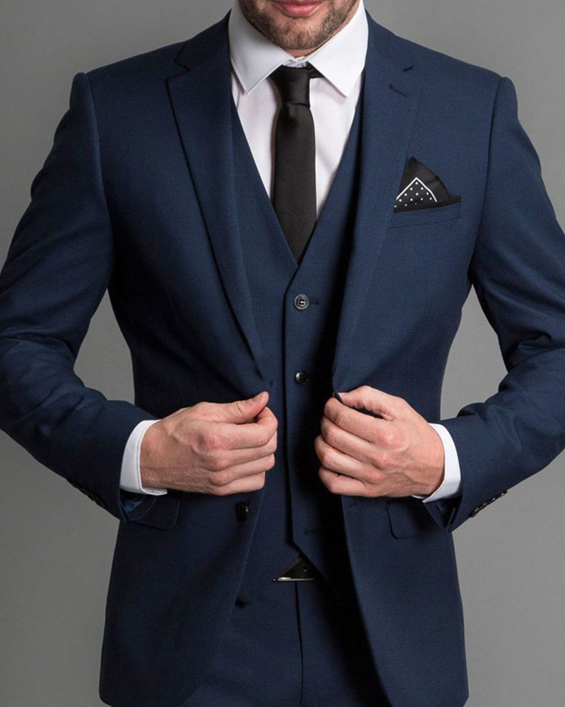 Men Blue 3 Piece Suit Slim Fit Suit Dinner Suit Wedding Suit SAINLY