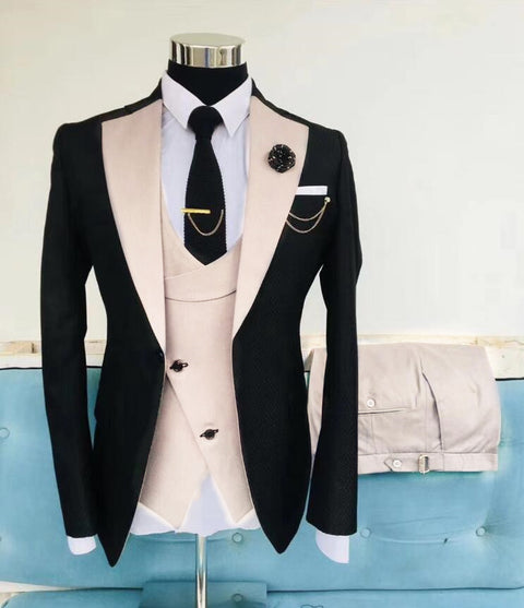 Custom prom suit, black silver main image 0