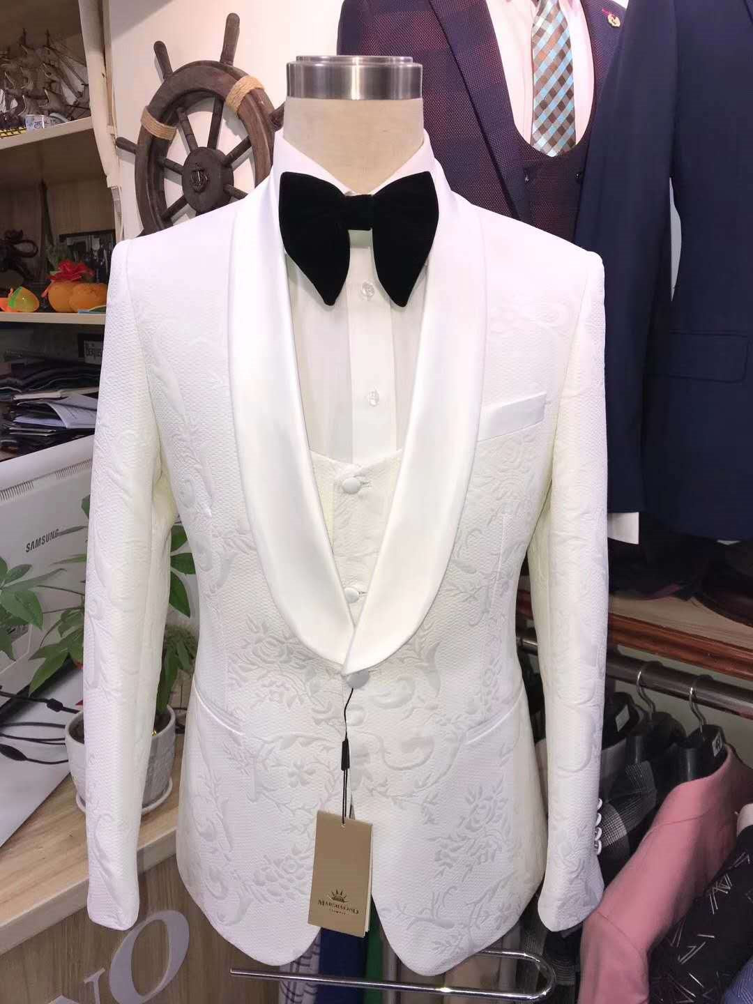 White jacket black on sale pants tuxedo wedding