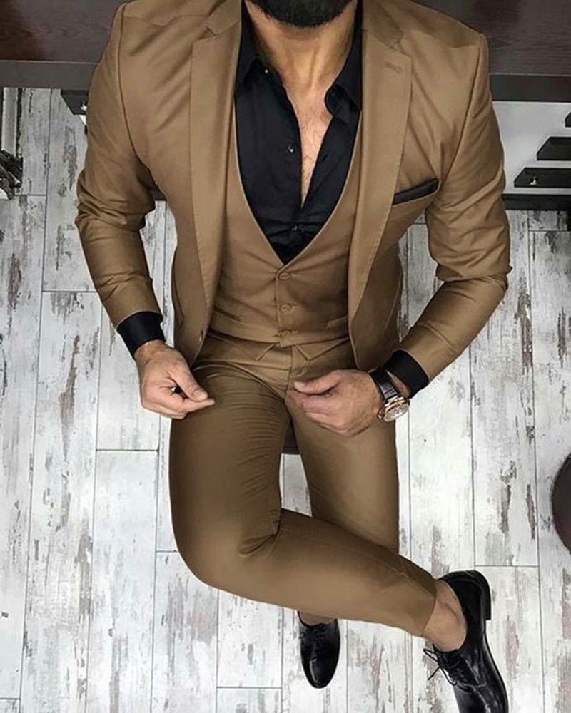 Chocolate Pure Linen Men Summer Suit – D&D Clothing