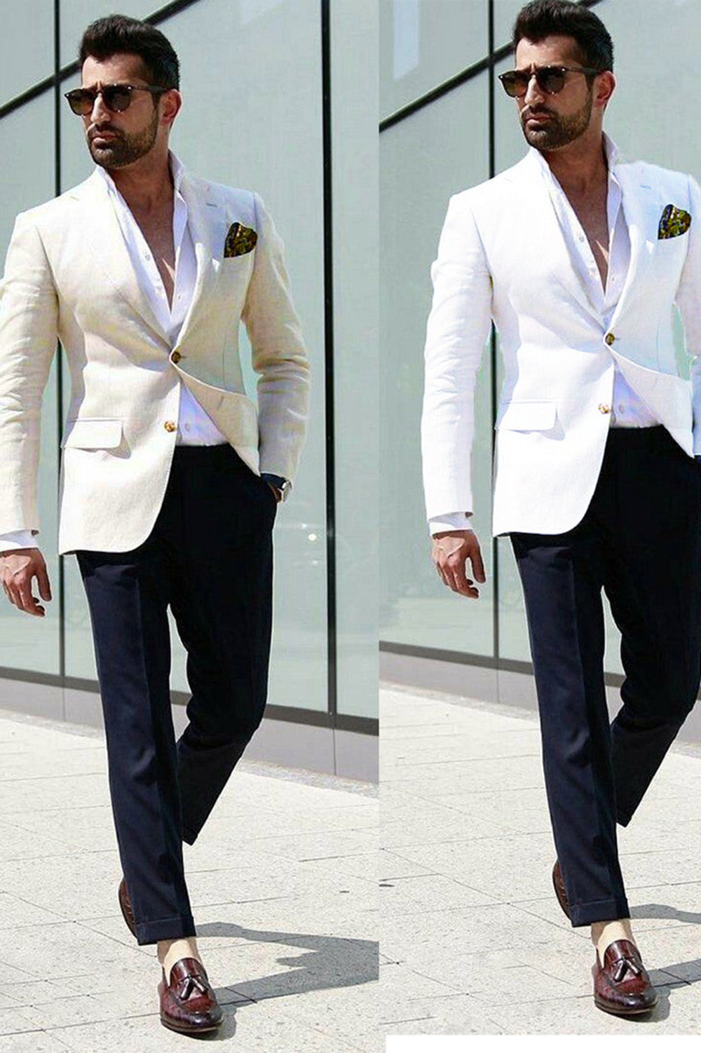 Double Breasted Green Blazer Black Pants 2 Piece Casual Outfits Flat Peaked  Lapel Trajes de Hombre Formal Party Costume Slim Fit - AliExpress