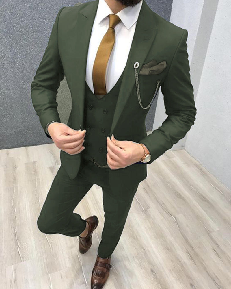 Men's 3 PC Beige Slim Fit Wedding Suits Notch Lapel Business Suit Groom  Tuxedos Prom Suits Beige 34 Chest / 28 Waist at Amazon Men's Clothing store
